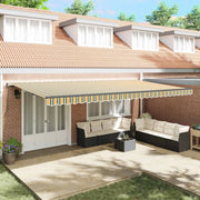 Tenda Retrattile Verde e giallo 600 × 300 cm 3331689