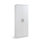 Armadio scarpiera bianco mobile due ante multiuso 6 ripiani cm182x71x38