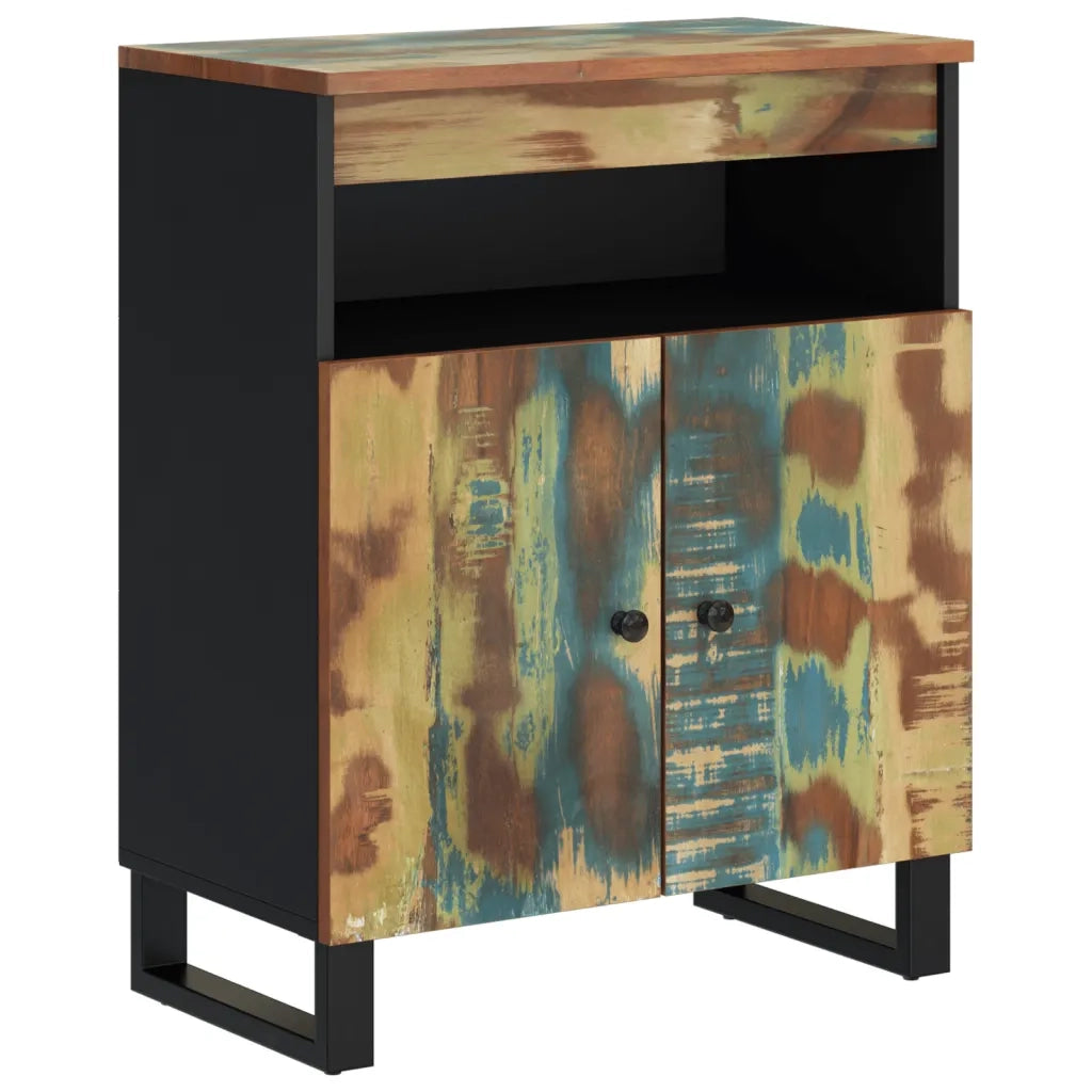 Credenza con 2 Ante 60x33x75 cm in Legno Massello di Recuperocod mxl 106320