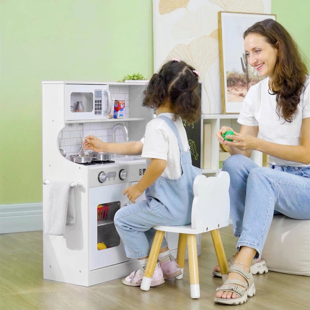 Cucina Giocattolo Bambini ¨C zephmum ¨C Bianco 83.8x26.8x81 cm