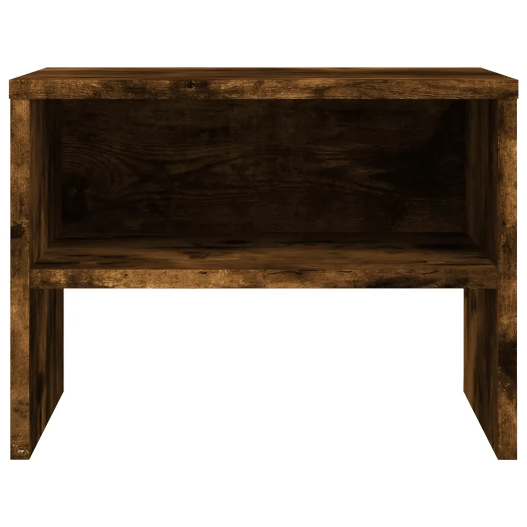 Set di 2 Comodini | Armadio da Notte | Mobiletto da notte Rovere Fumo 40x30x30 cm Legno Multistrato