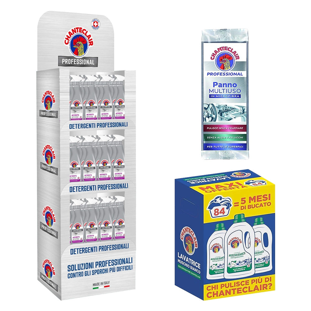 ESPOSITORE ANTIMUFFA SPRAY 'CHANTECLAIR PROFESSIONAL' 48 pz da 700 ml cad. - con omaggi  - CHANTECLAIR