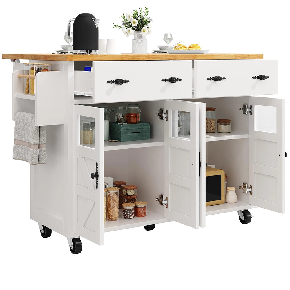 Isola cucina premium - Xylo - bianco freni scomparti regolabili