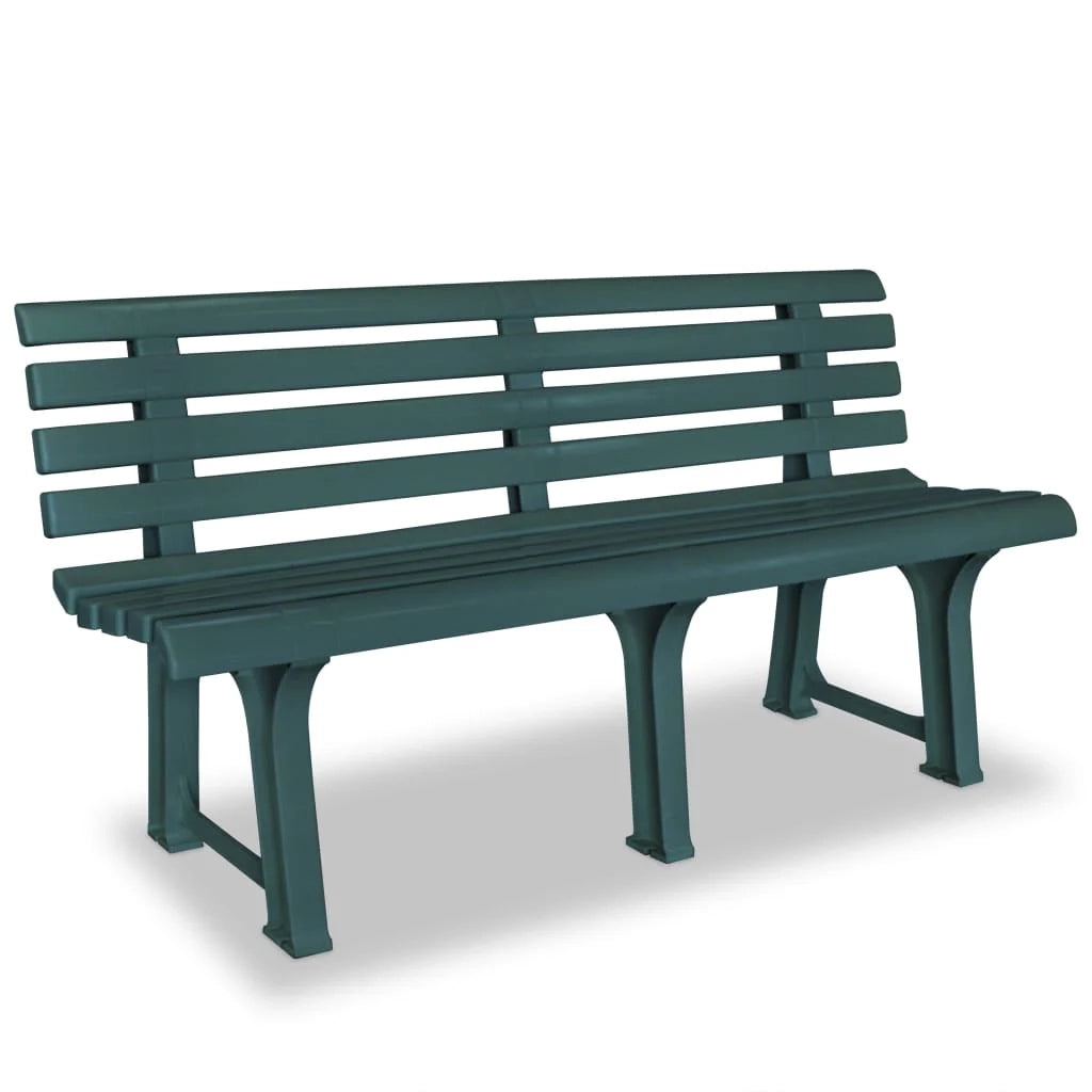Panca da giardino mobili da esterno terrazza 145,5 cm plastica verde 02_0011245
