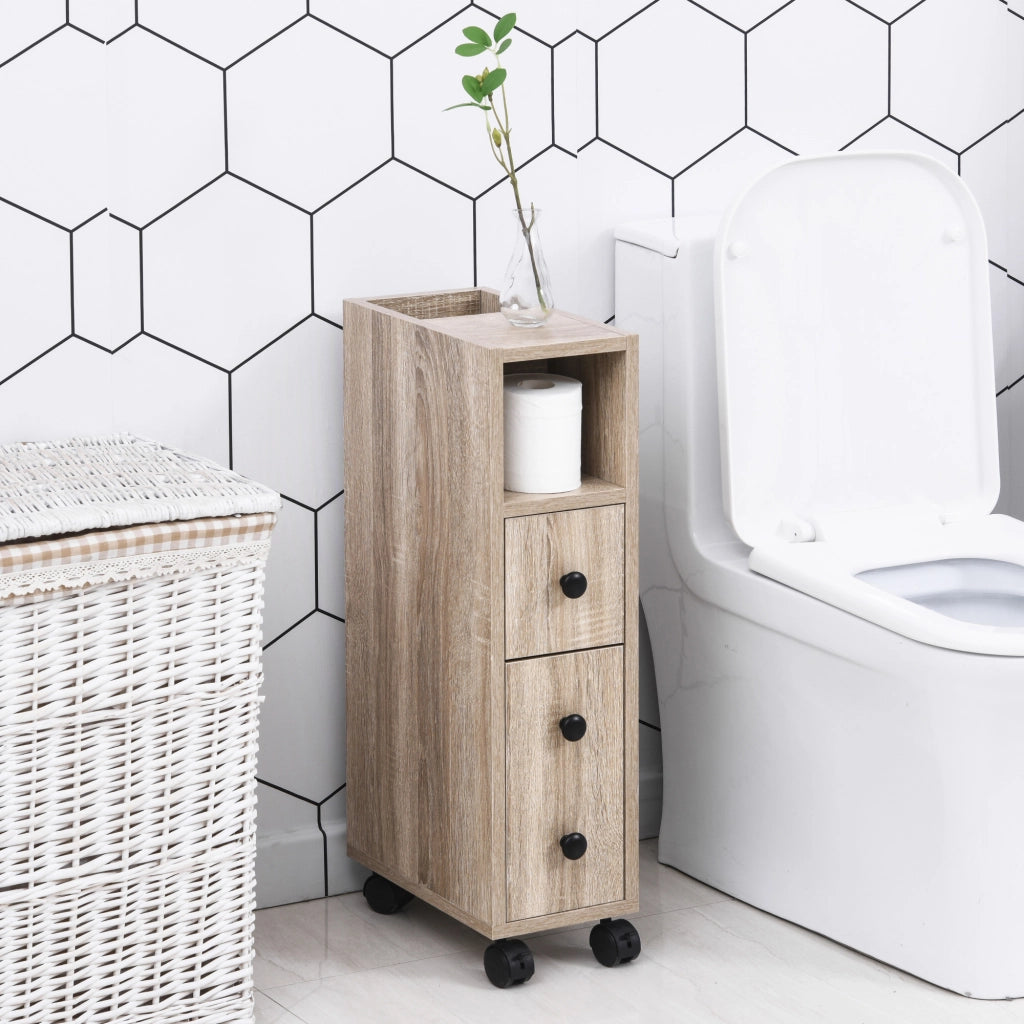 Porta Carta Igienica ¨C zephmum ¨C 3 Ripiani Legno Rovere