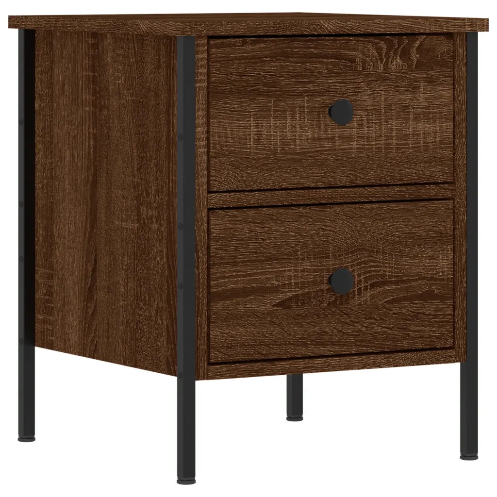 Comodini 2 pz-Set di 2 Tavolino da notte Rovere Marrone 40x42x50 cm in Legno Multistrato 870649