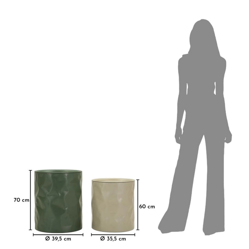Set di Tavolini VKH1125, Multicolore, Metallo, 39,5x39,5x48 cm