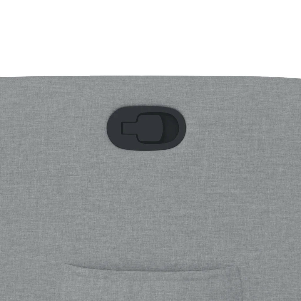 vidaXL Poltrona Reclinabile in Tessuto Grigio Chiaro