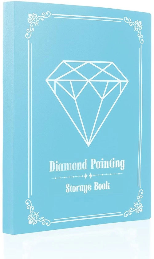 Album di Diamanti per Foto, Mappe A3 per Diamanti con 60 Tovaglioli Translucidi, Libro per la Conservazione delle Foto di Diamanti A3 (Blu, Contiene 60 Fogli)