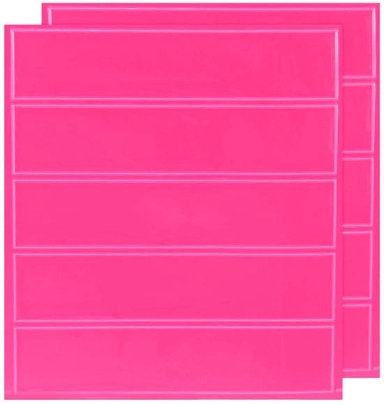 Sticker riflettente per zaini, biciclette e caschi - Sticker di avviso per la notte - Impermeabile - Strisce riflettenti di sicurezza - Rosa - Set da 2 - 11,5 cm x 2,5 cm