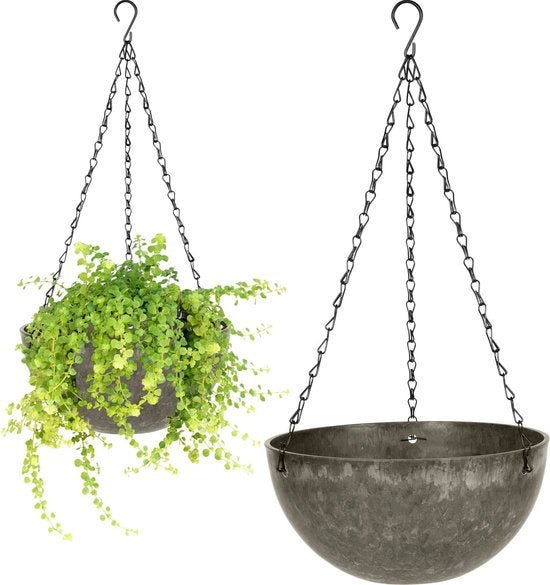 Hanger per fiori, vasi per piante appesi, contenitori per piante, vaso per piante appeso al soffitto, ideale per piante da appartamento, piante grasse, piante aeree, cactus (2 pezzi)