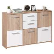 Madia Pianisi, Credenza 2 Cassetti, 115x30x77h cm Bianco