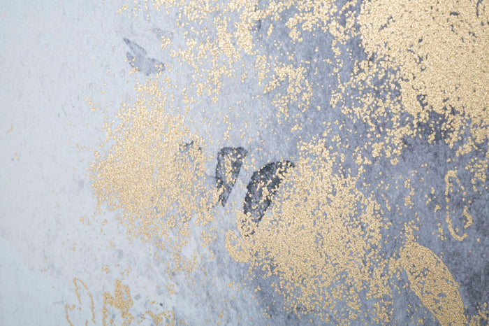 Stampa Dipinta Oro Dancer 80x3x120 cm in Legno e Tessuto