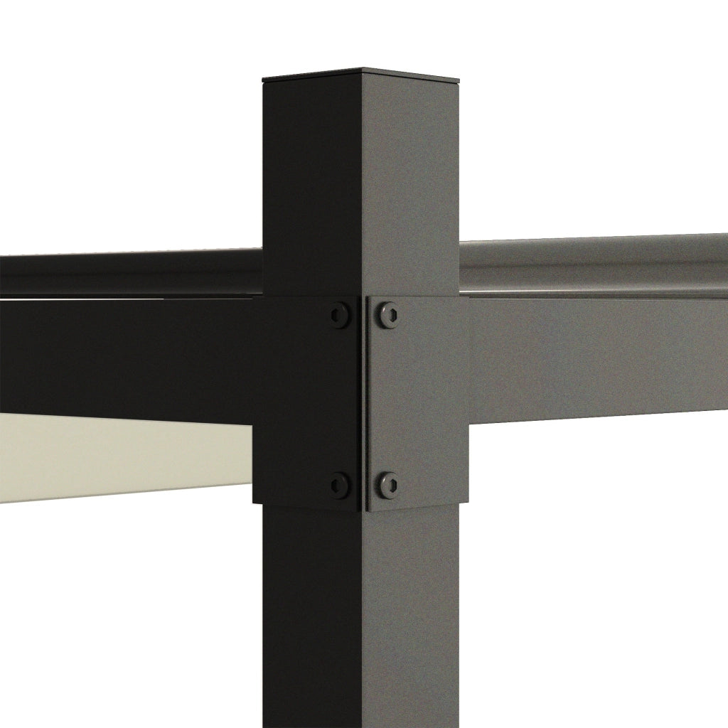 Gazebo Pergola da Giardino 298x298x230 cm con Telo Retrattile Bianco Crema