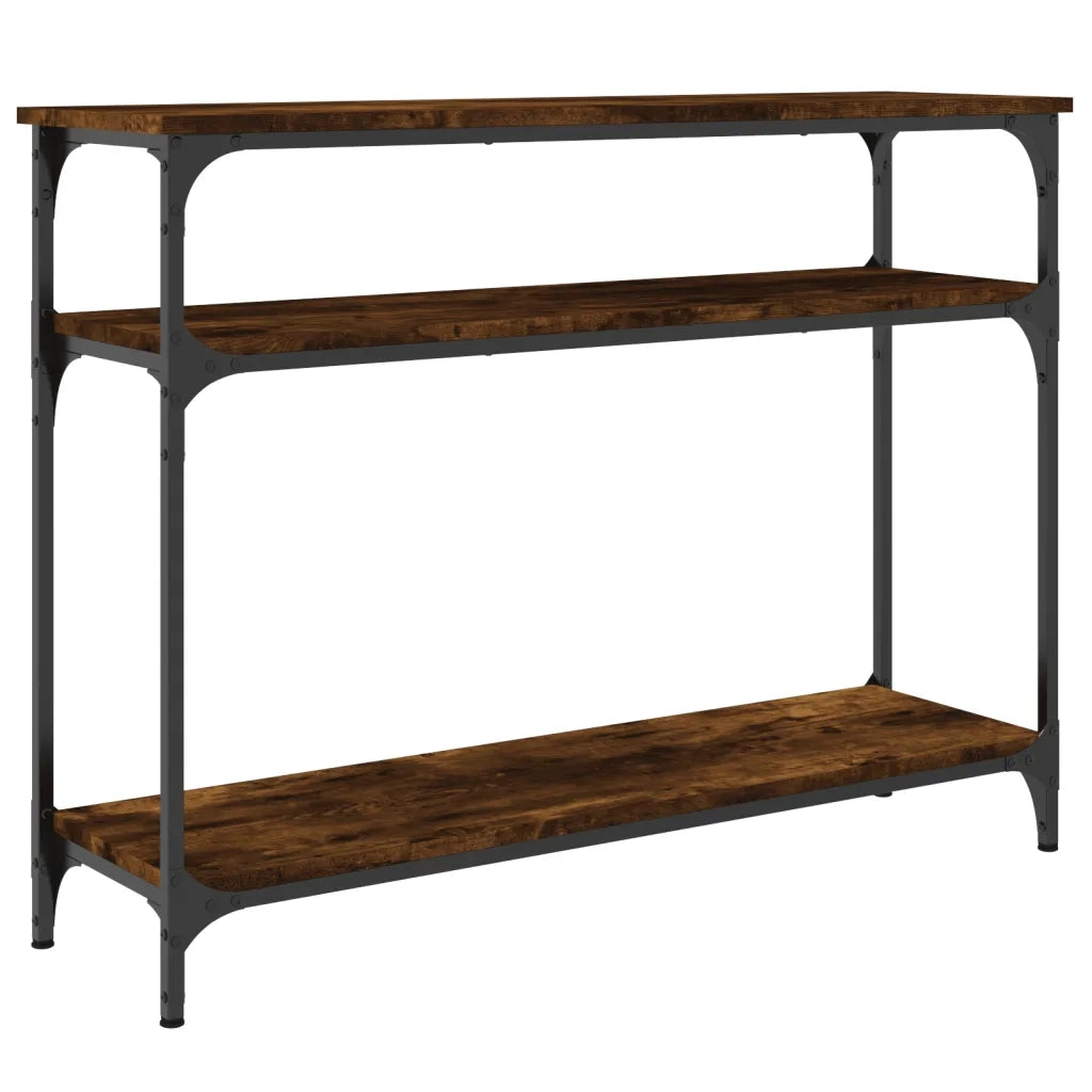 Tavolo Consolle | Tavolo d'Ingresso Rovere Fumo 100x29x75 cm Legno Multistrato