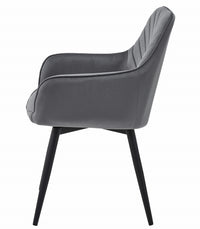 VALORA NANA360 Sedia girevole in velluto grigio scuro x 2