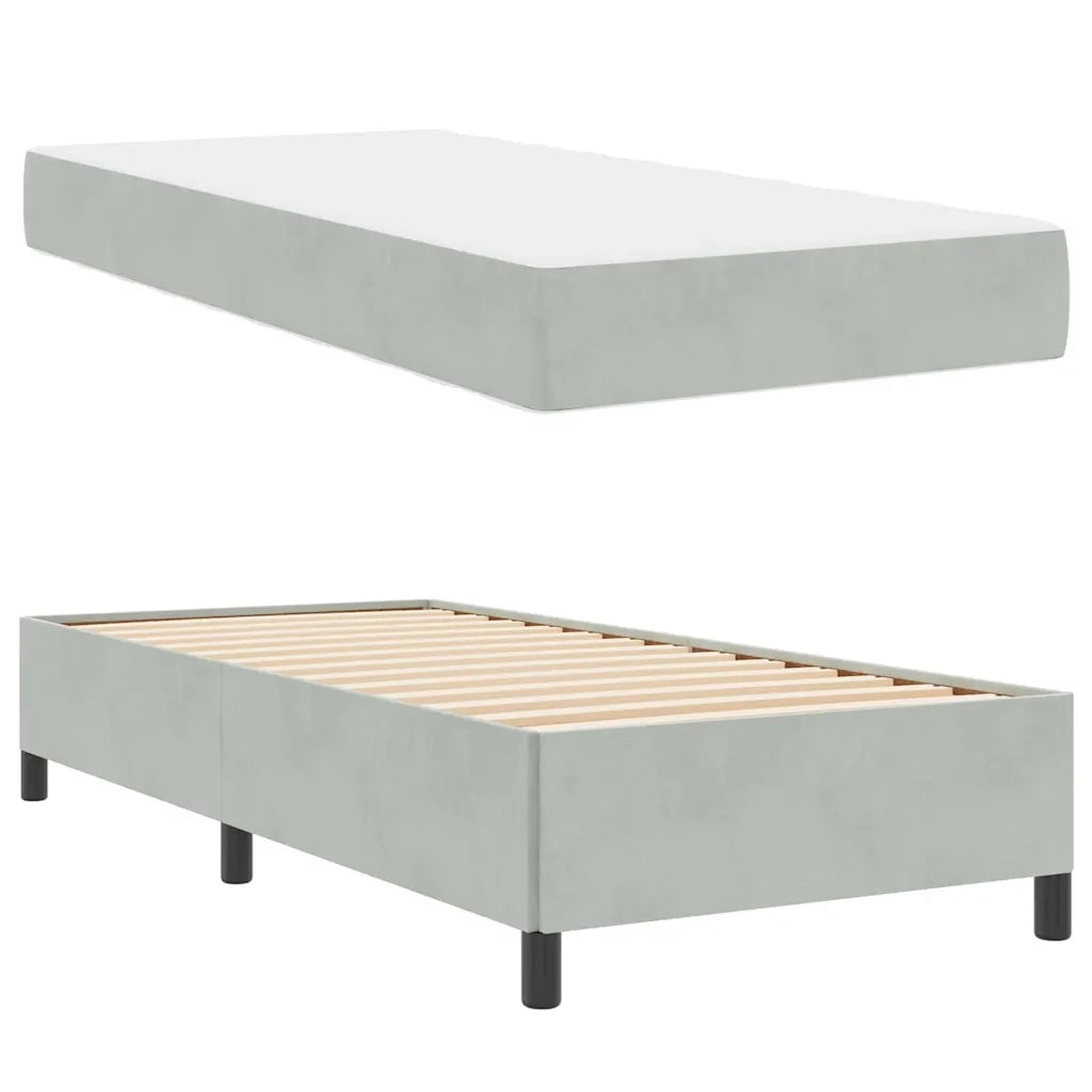Struttura del letto Grigio chiaro 100 x 200 cm Tessuto 3399042