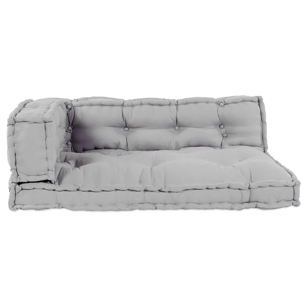 Cuscino per Divano 3 pz-Set di 3 Cuscini per Sofa Grigio Tessuto