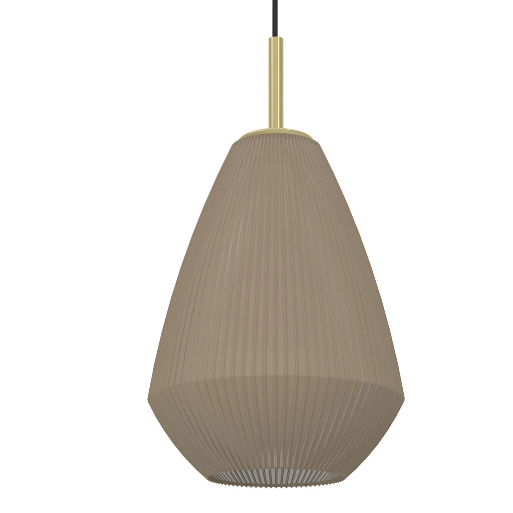 Lampadario A Sospensione Moderno Caprarola Acciaio Ottone Spazzolato 3 Luci E27