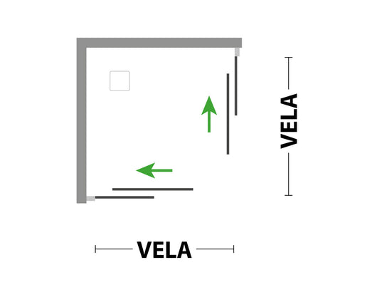 Box Doccia Acrilico 2.2 MM 2 Lati Apertura Angolare Scorrevole Telaio PVC Bianco - Misura 70 x 90 x 185h 