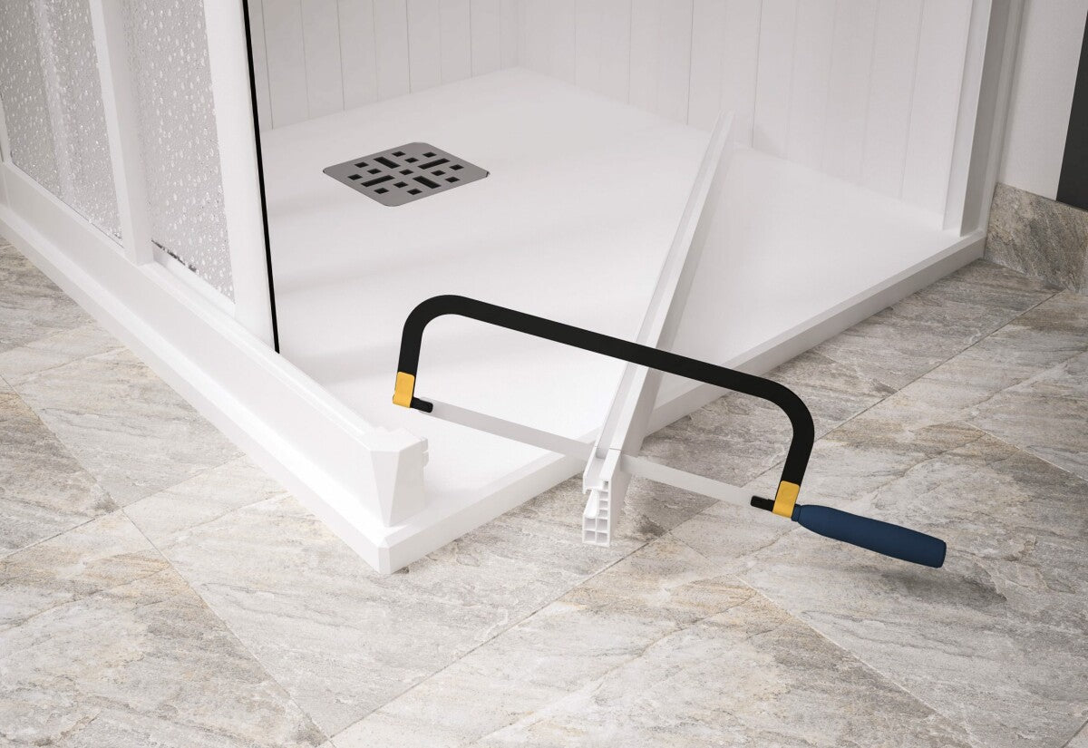 Box Doccia Acrilico 2.2 MM 2 Lati Apertura Angolare Scorrevole Telaio PVC Bianco - Misura 70 x 100 x 185h 