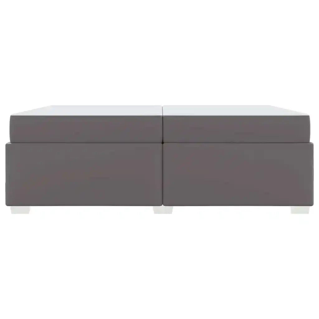 Struttura del letto con materasso Grigio 200 x 200 cm Tessuto