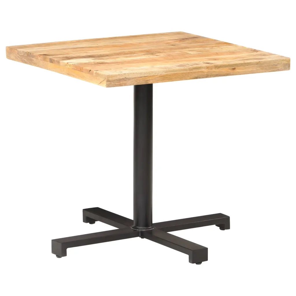 Tavolino da Bistrot Quadrato 80x80x75 cm Legno di Mango Grezzo 320268