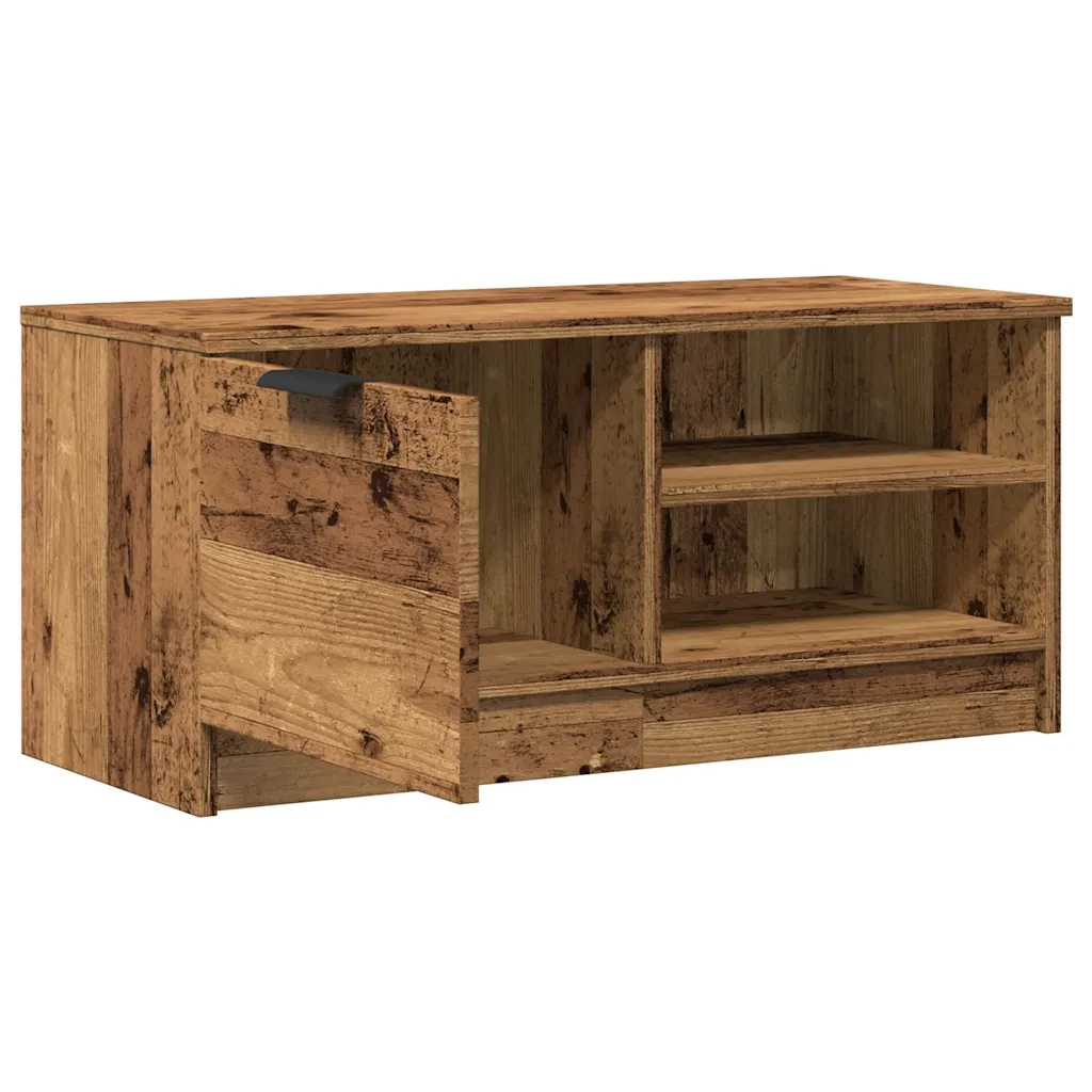 Mobile Porta TV Legno Vecchio 80x35x36,5 cm Legno Multistrato 856854