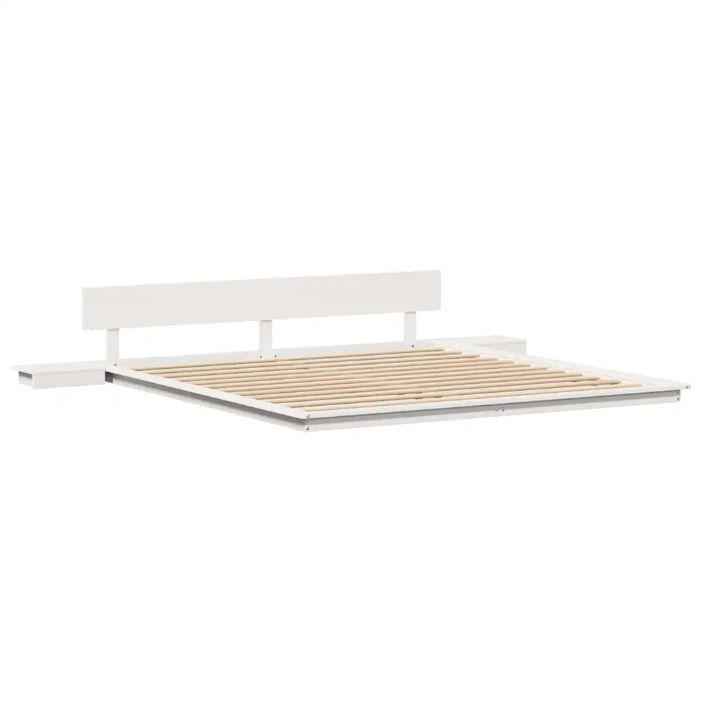 Struttura del letto Bianco 200 x 200 cm legno