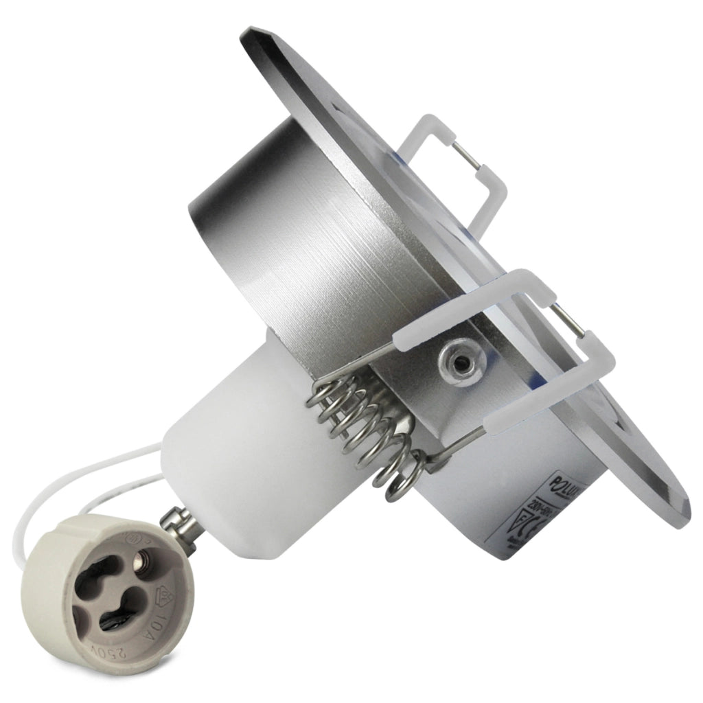Faretto da incasso LED tondo argento GU10 Polux SUN