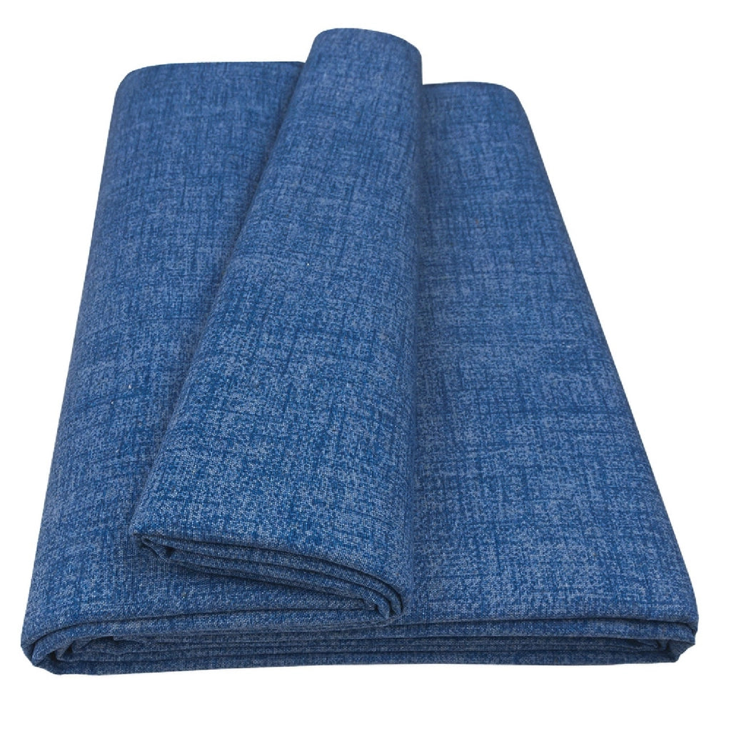 Telo Arredo Cotone 260x280 cm Copridivano Granfoulard Copriletto Tessuto Multiuso Blu Pastello