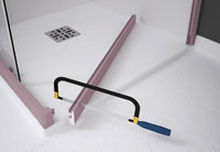 Box Doccia Colorato Cristallo 6 MM Trasparente Apertura Angolare Reversibile Colore Nero - Misura: 90 x 90 x h200 cm 