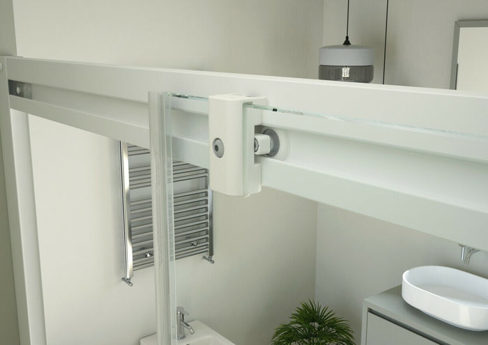 Box Doccia Colorato Cristallo 6 MM Trasparente Apertura Angolare Reversibile Colore Nero - Misura: 75 x 90 x h200 cm 