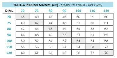 Box Doccia Colorato Cristallo 6 MM Trasparente Apertura Angolare Reversibile Colore Nero - Misura: 70 x 90 x h200 cm 