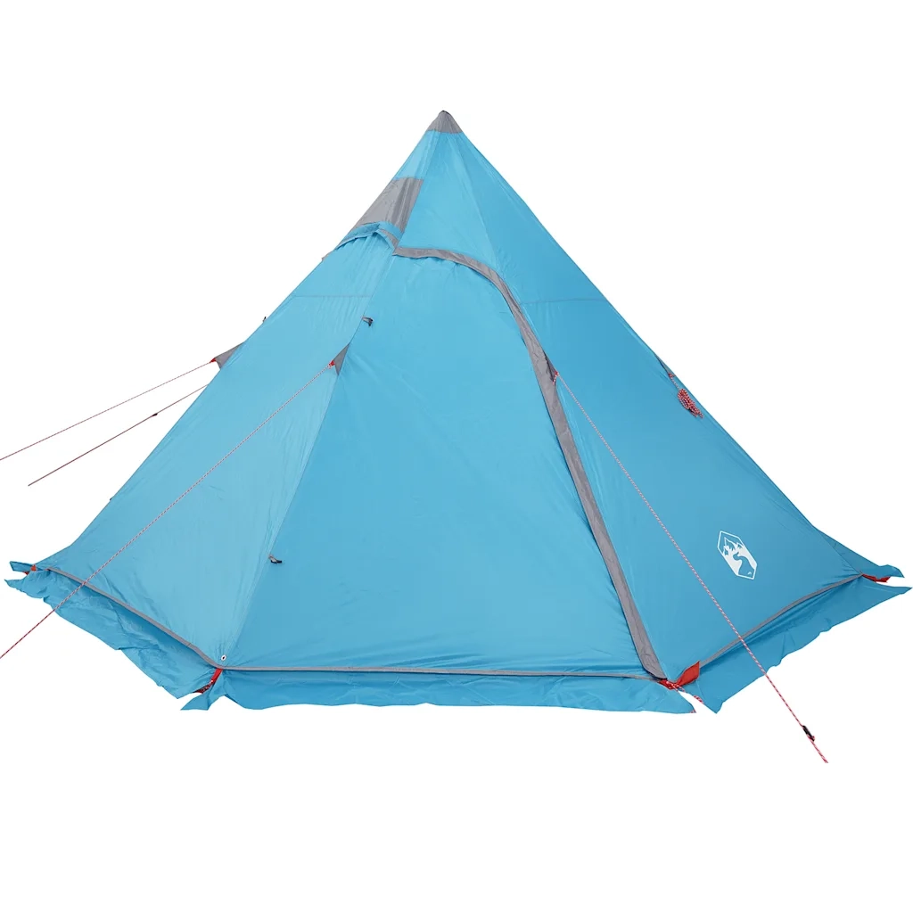 Tenda da Campeggio Tipi per 5 Persone-Tenda per Famiglie Blu Impermeabile