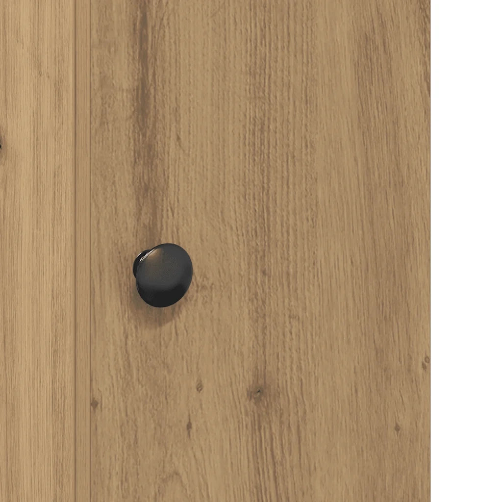 Mobile da Bagno | Armadio da bagno con Portarotolo Rovere Artigianale 20,5x22x72cm