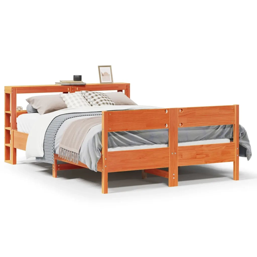 vidaXL Letto senza Materasso Marrone Cera 160x200 cm in Legno di Pino