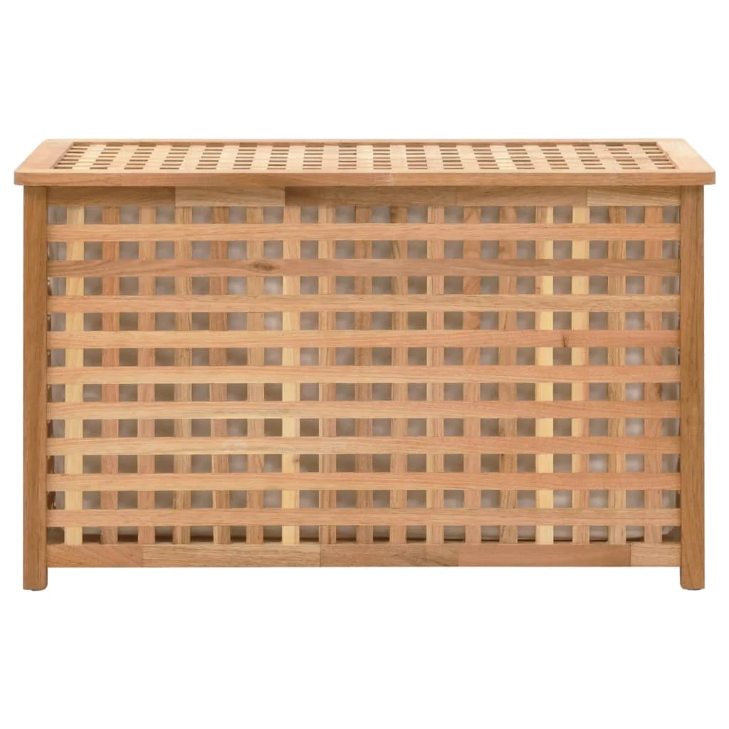 Cassapanca portabiancheria 77,5 x 37,5 x 46,5 cm legno massello di noce 02_0006165