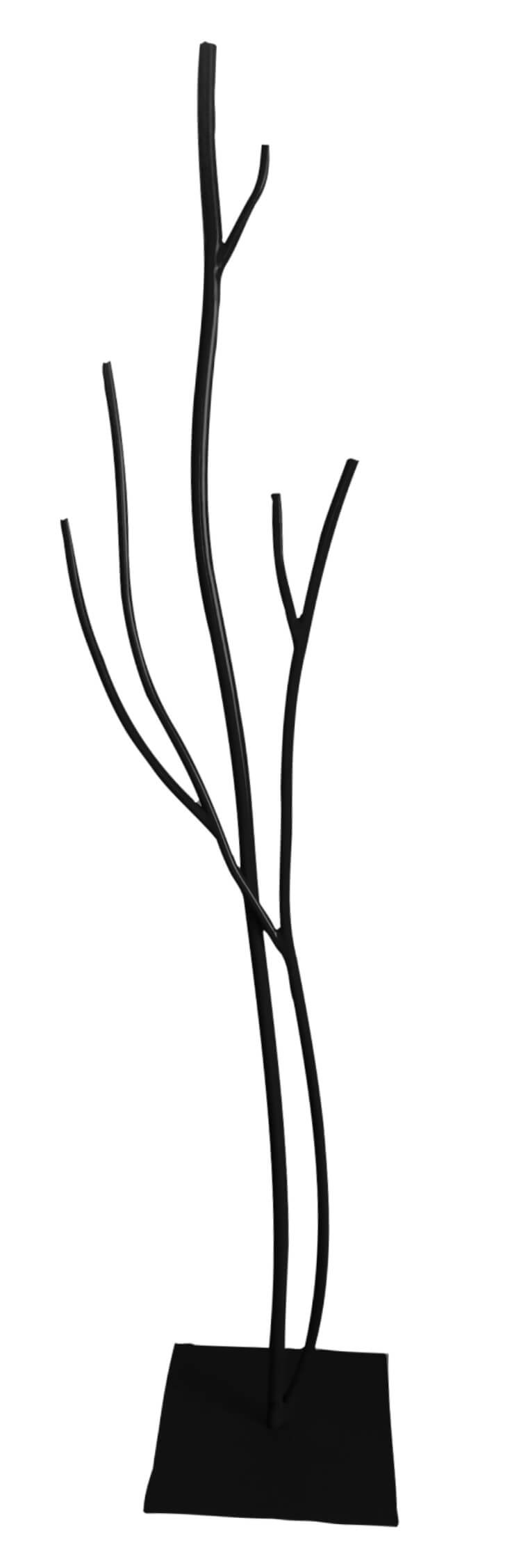 Appendiabiti da Terra 33x33x178 cm in Ferro Battuto Vasconi Castagno Nero