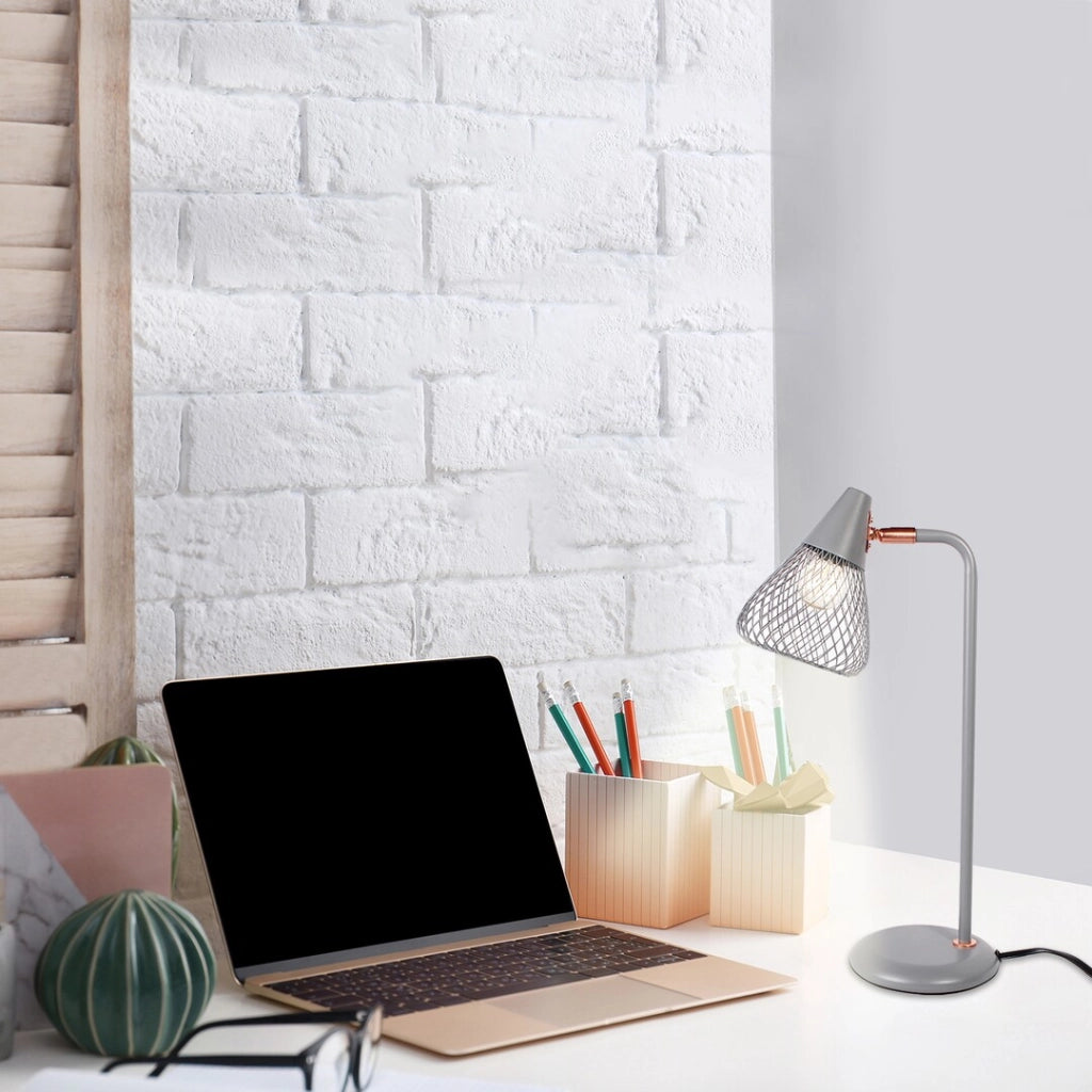 Lampada da scrivania industriale grigio E14 Rabalux Fanny