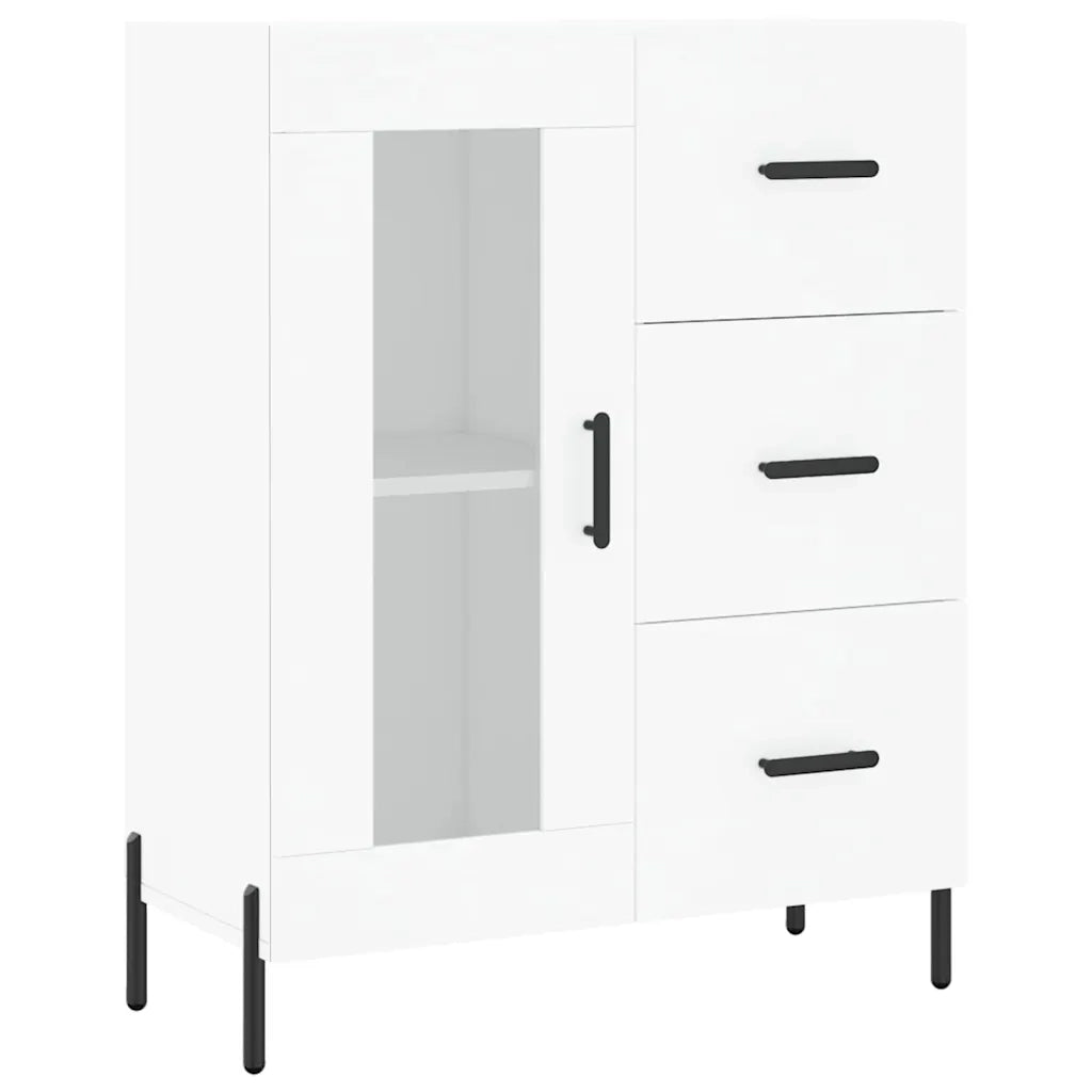 Credenza | Madia | Buffet da pranzo | Armadio da pranzo Bianca 69,5x34x180 cm in Legno Multistrato