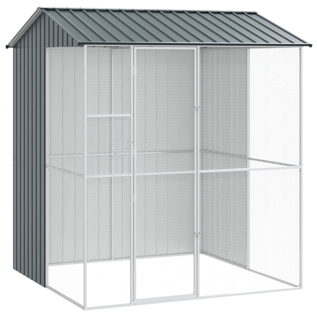 Gabbia per Uccelli Antracite 215x210x247 cm in Acciaio