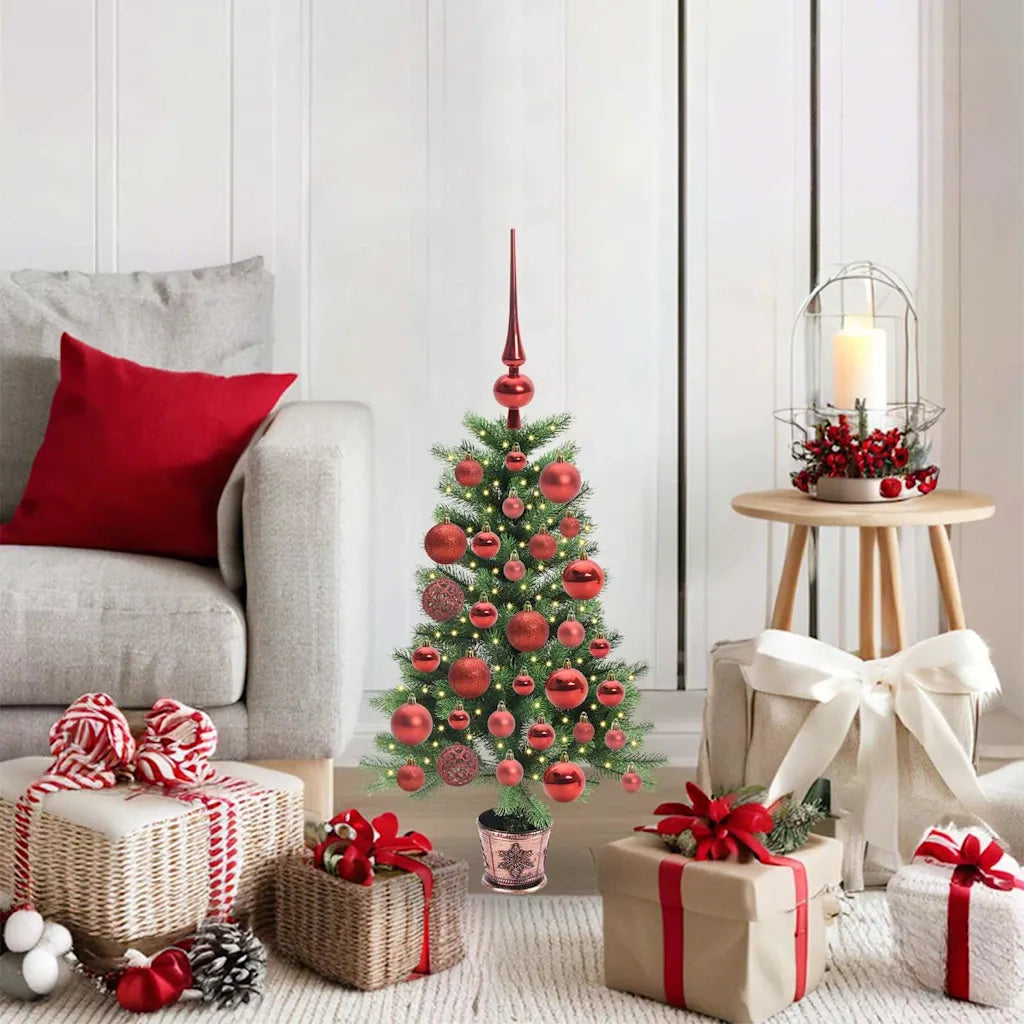 Albero di Natale con 150 LED con supporto Verde 90 cm PE 3396300