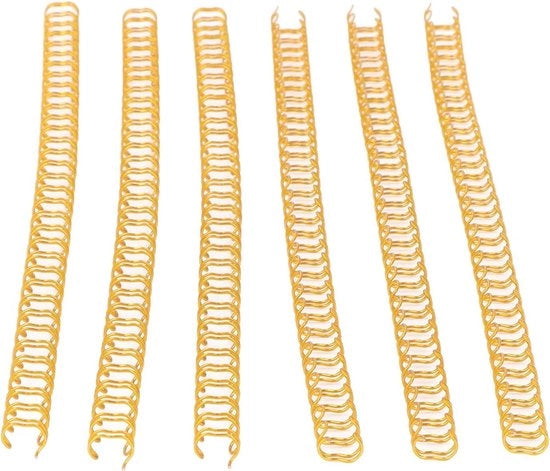 100 set di spazzole a spirale per legatura 3-1, doppia voluta, filo d'oro, capacità di 20 nodi.