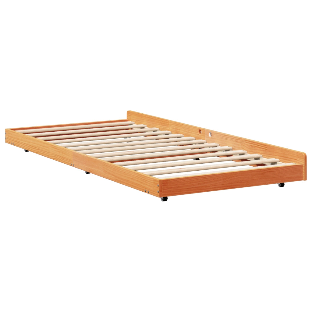 Rete Letto Marrone Cerato Legno 75 x 190 cm Durevole Rete Letto