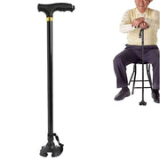 Trade Shop - Bastone Da Passeggio Per Anziani Disabili Con Piedi Gomma Altezza Regolabile -