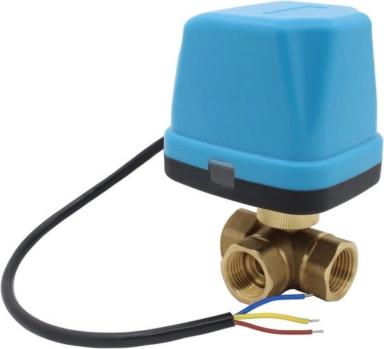 Valvola a sfera elettrica con attuatore - valvola a tre vie zona ventola - valvola a sfera motorizzata 1/2 pollici