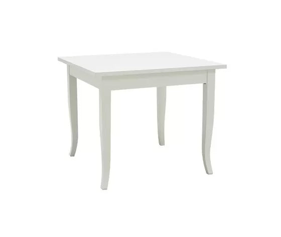 Tavolo classico fisso legno bianco opaco 80x80 (1238) - Mobili 2G