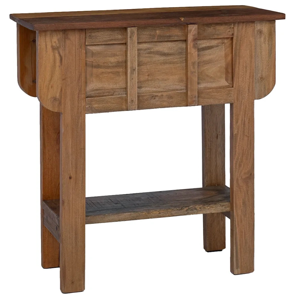 Table console bois de récupération mélangé 80x35x80 cm