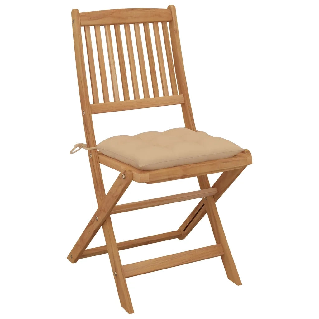 Sedie da Giardino Pieghevoli 8 pz con Cuscini Massello Acacia cod mxl 8502